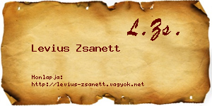 Levius Zsanett névjegykártya